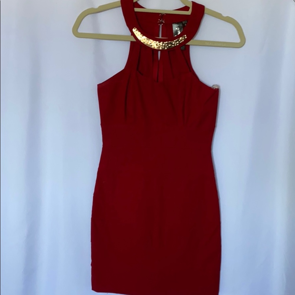Red cocktail dress